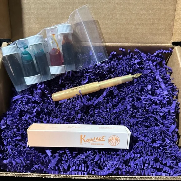 Kaweco Calligraphy Pen with 5 Laban inks New Never been used - Picture 2 of 7